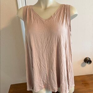 Time and Tru Women's V-Neck Tank Top - Tan